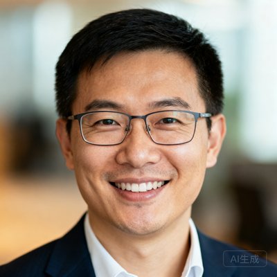 蓝鲸体育CEO张明远,前Opta Sports亚太区数据架构师,戴着眼镜面带微笑的半身照。